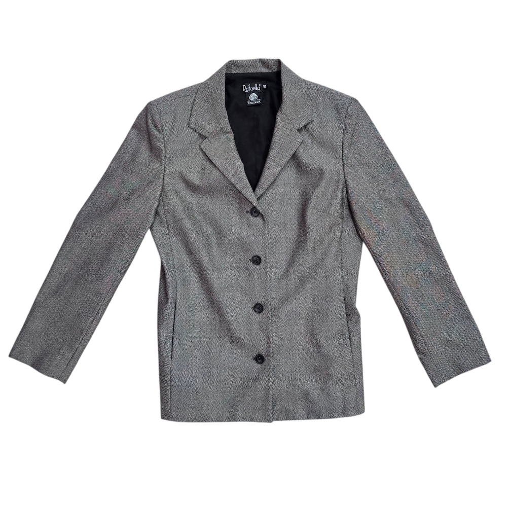 Rafaella Gray Wool Blazer Career Classic 10